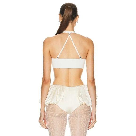 JACQUEMUS Le Bandeau Frivolli Top in Off White 40 New Womens Cropped Bralette - Picture 4 of 14